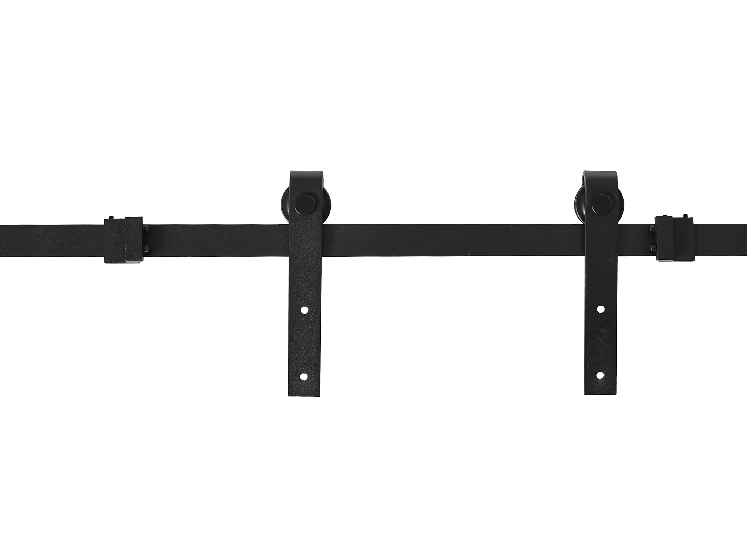 Herraje para puerta negro 200x0.4x18 cm HOMCOM