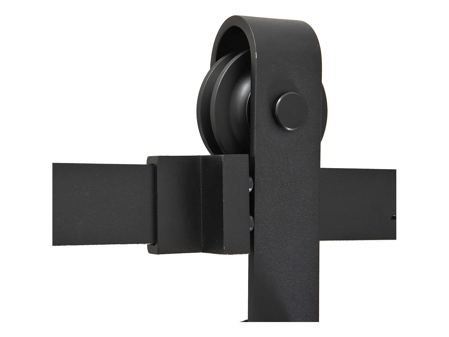 Kit de accesorios para puerta corredera negro 200x4x0,7cm HOMCOM