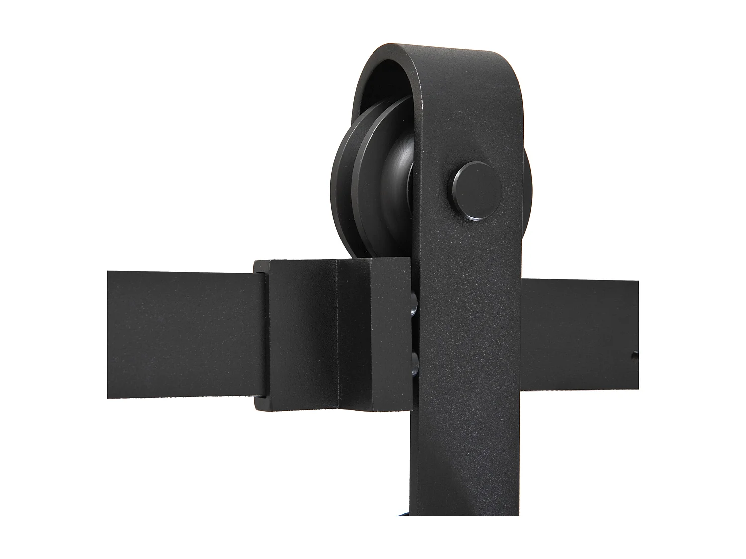 Kit de accesorios para puerta corredera negro 200x4x0,7cm HOMCOM