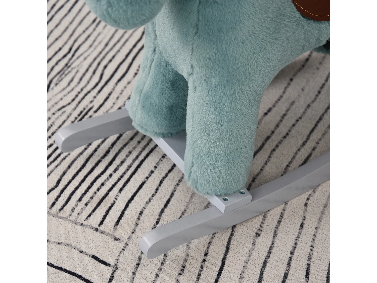 Caballito balancín para niños azul 65x26x55 cm HOMCOM