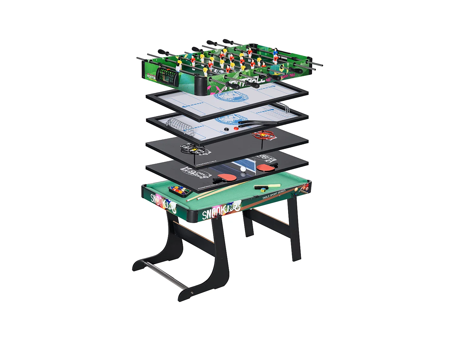 Mesa de multijuegos multicolor 118x104x71 cm HOMCOM