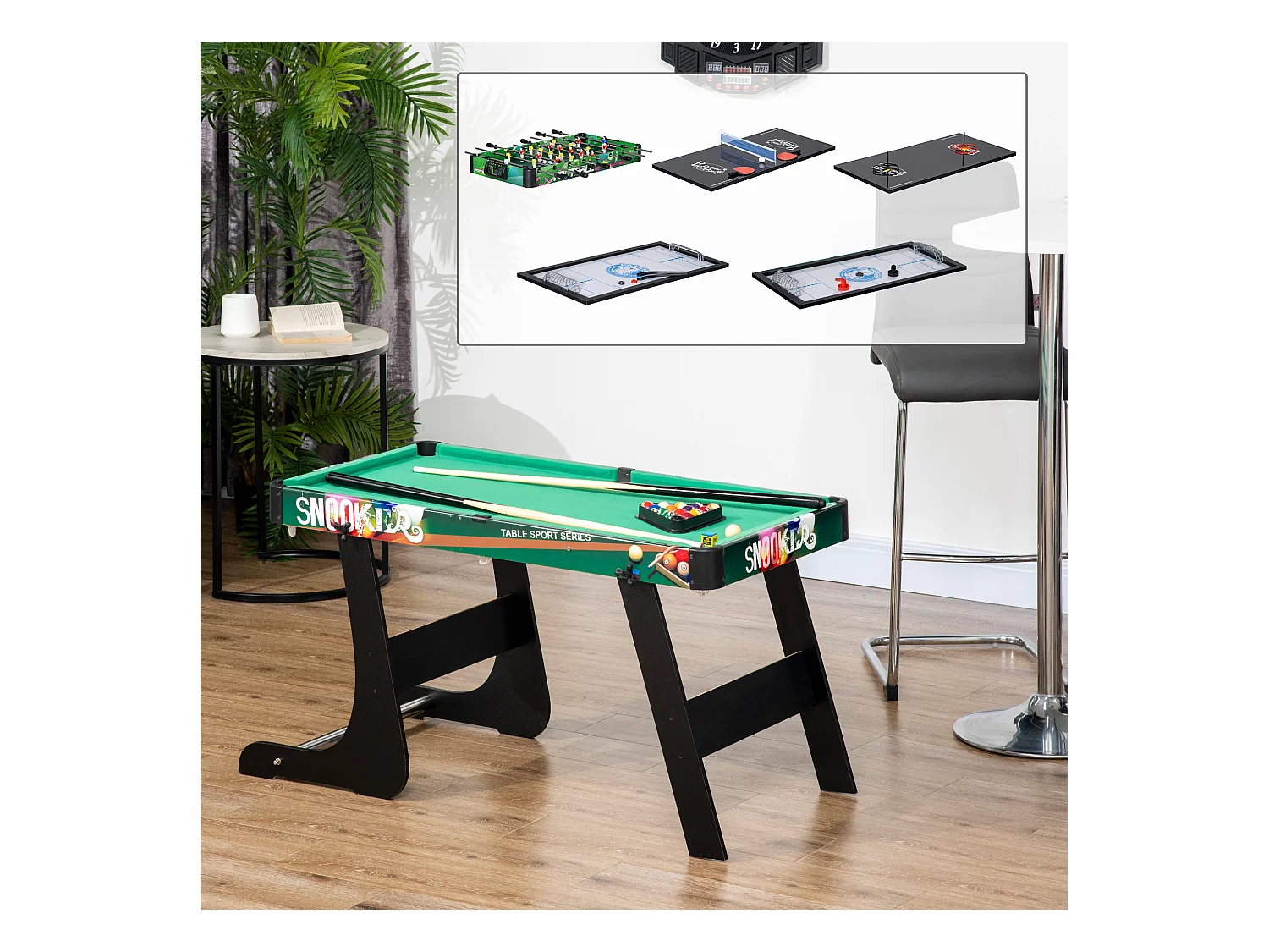 Mesa de multijuegos multicolor 118x104x71 cm HOMCOM