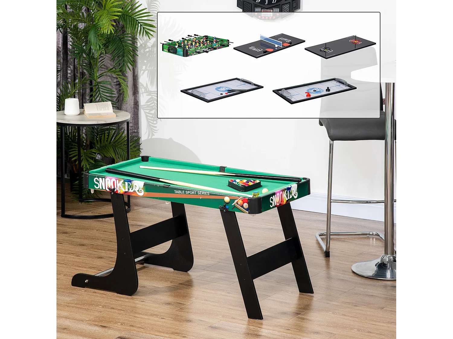 Mesa de multijuegos multicolor 118x104x71 cm HOMCOM