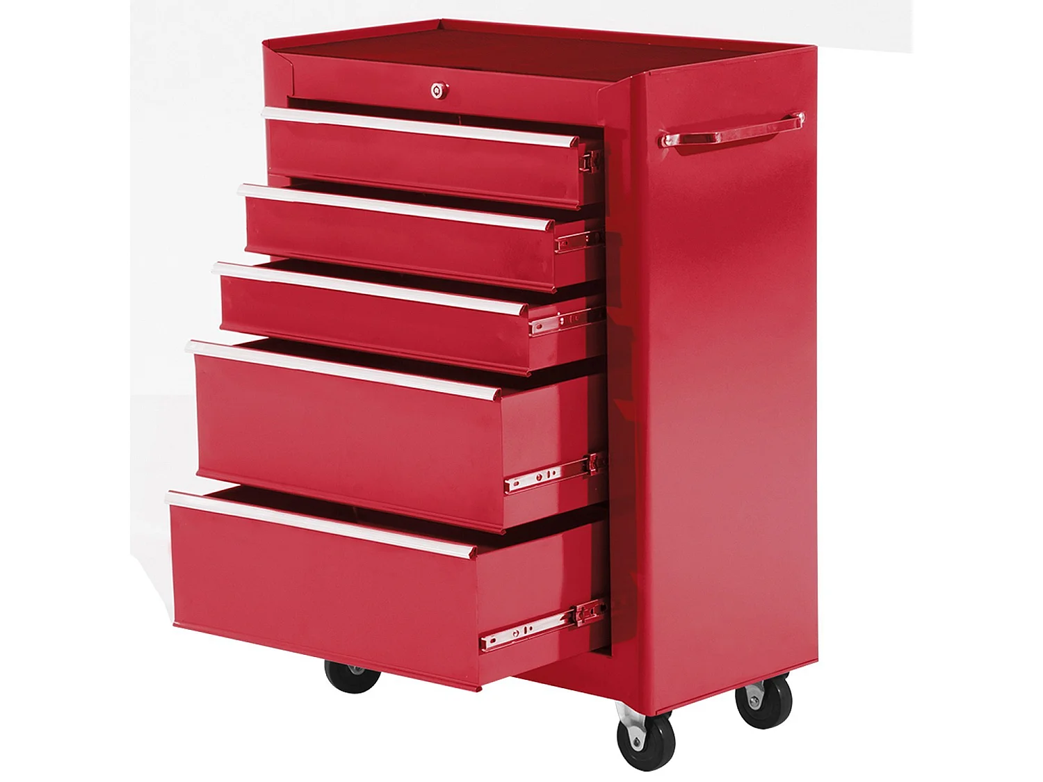 Carro de herramientas rojo 61.5x33x82.5 cm HOMCOM