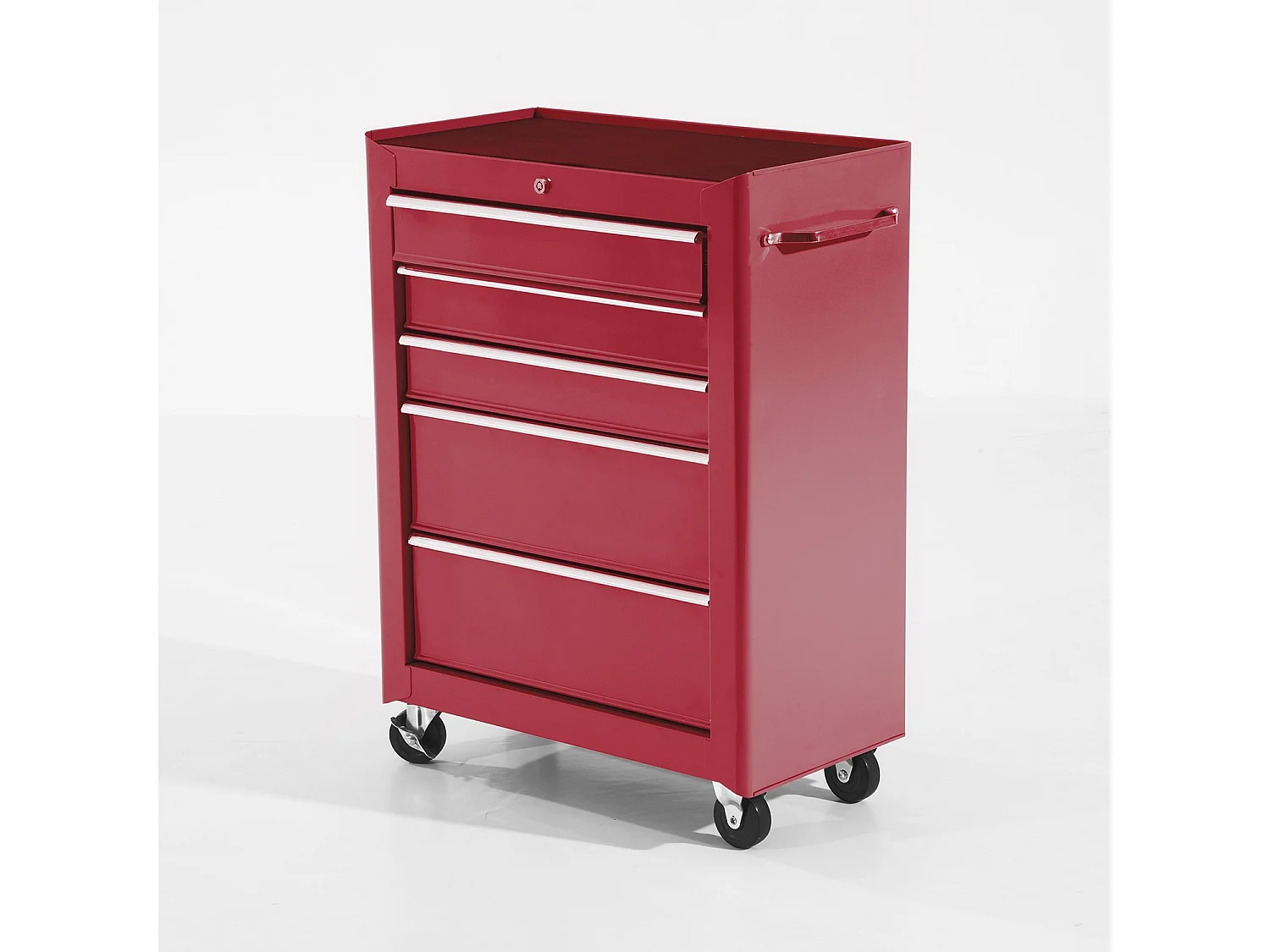 Carro de herramientas rojo 61.5x33x82.5 cm HOMCOM