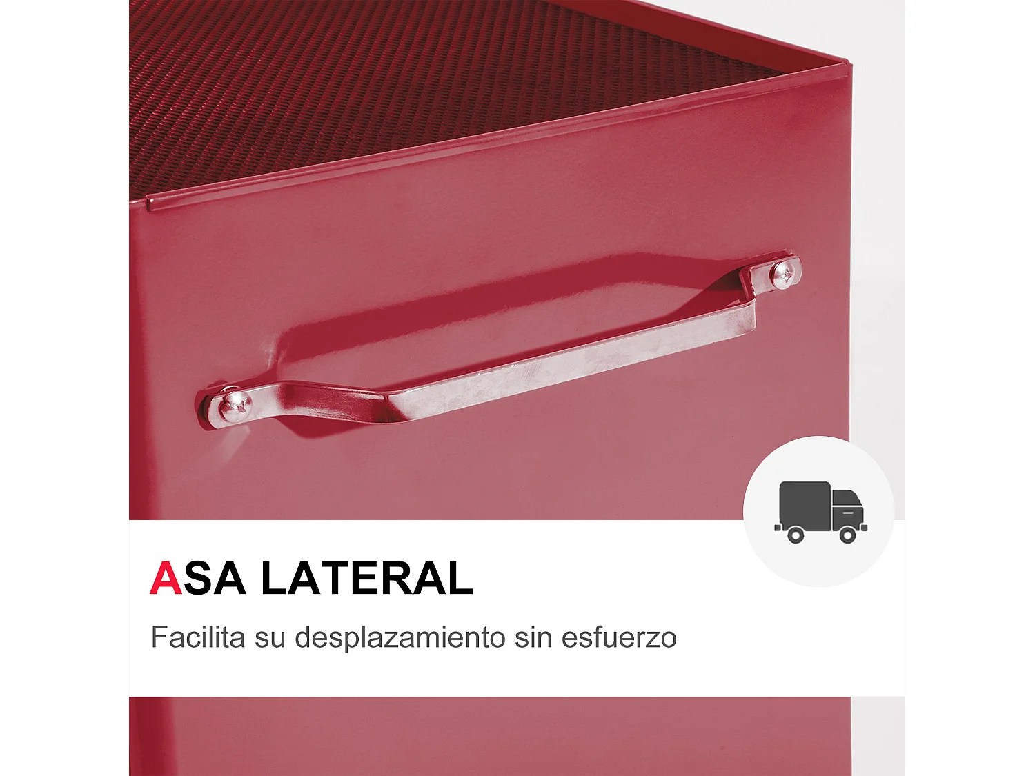 Carro de herramientas rojo 61.5x33x82.5 cm HOMCOM