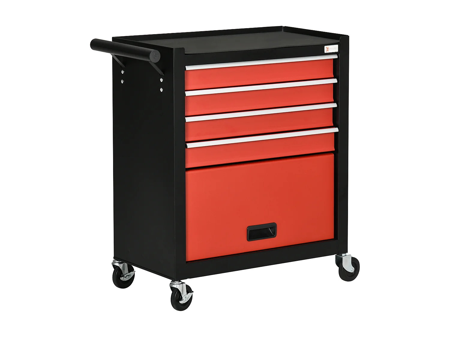 Carro de herramientas negro y rojo 69x33x75 cm DURHAND