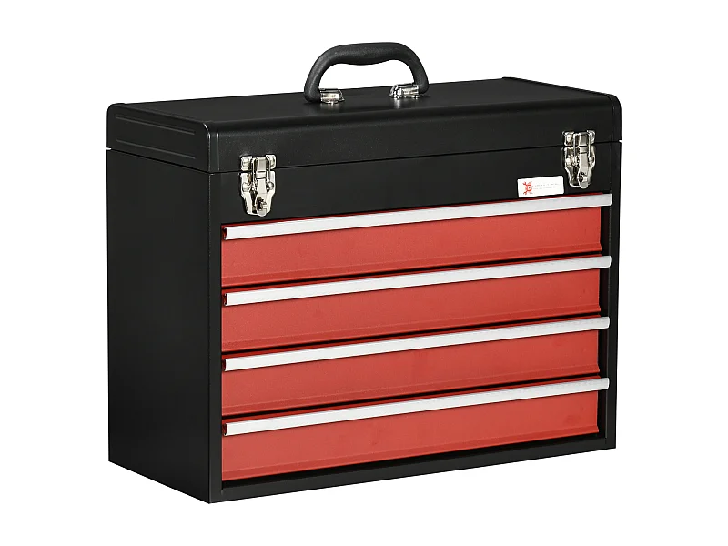 Caja de herramientas negro y rojo 51x22x39.5 cm DURHAND
