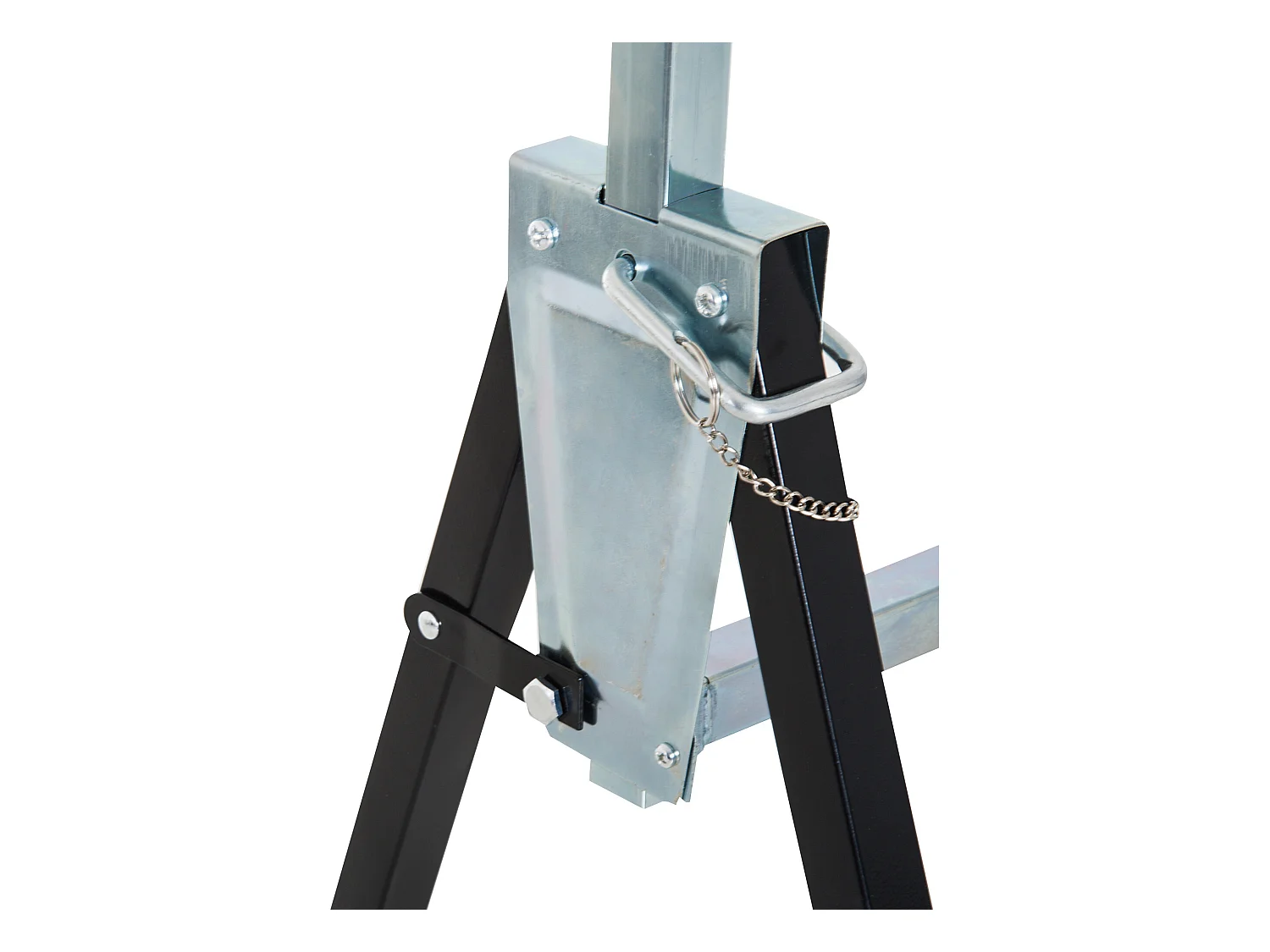 Caballetes telescópicos negro 68x58x130 cm HOMCOM