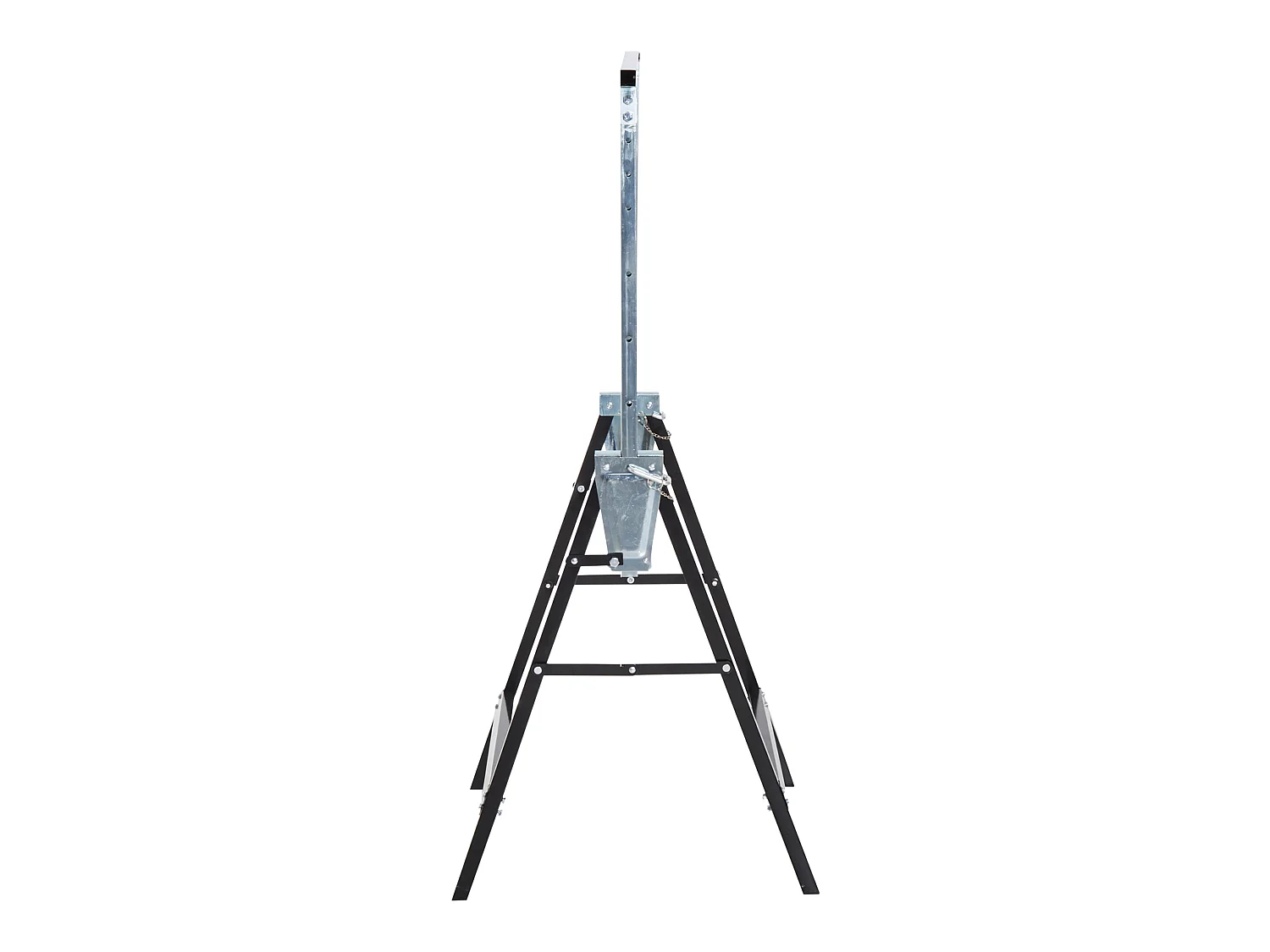 Caballetes telescópicos negro 68x58x130 cm HOMCOM