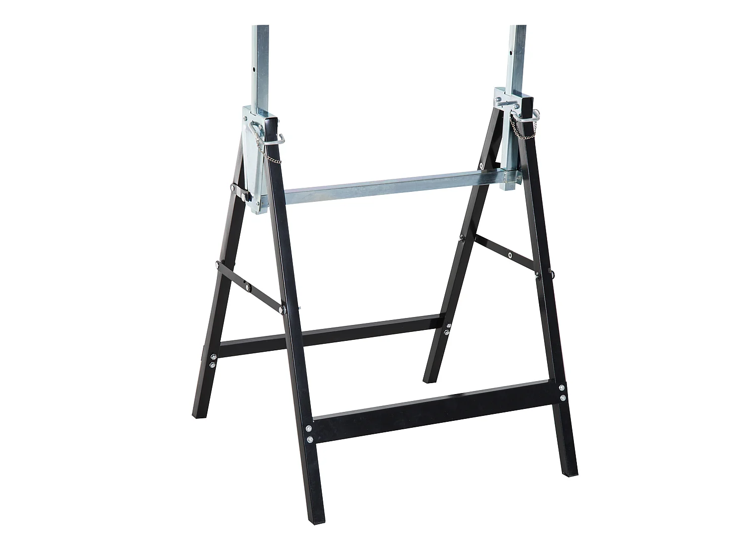 Caballetes telescópicos negro 68x58x130 cm HOMCOM