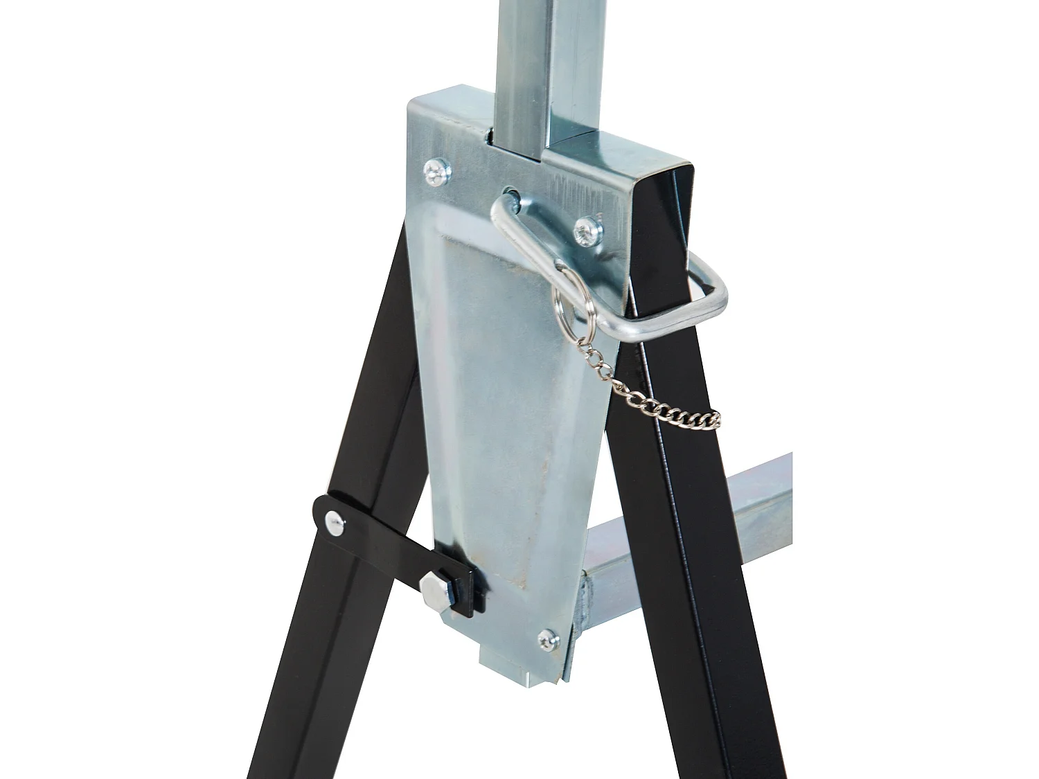 Caballetes telescópicos negro 68x58x130 cm HOMCOM