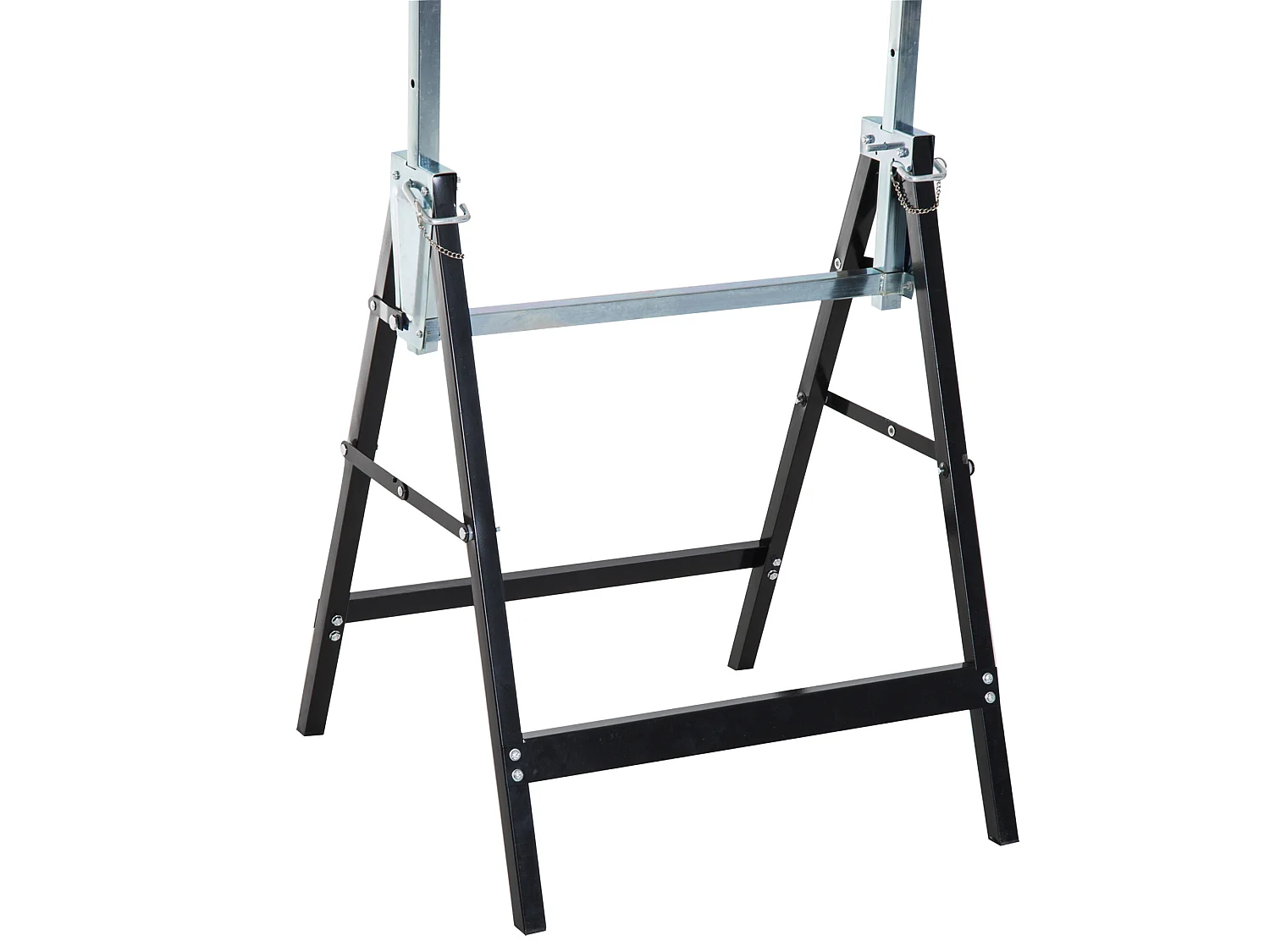 Caballetes telescópicos negro 68x58x130 cm HOMCOM