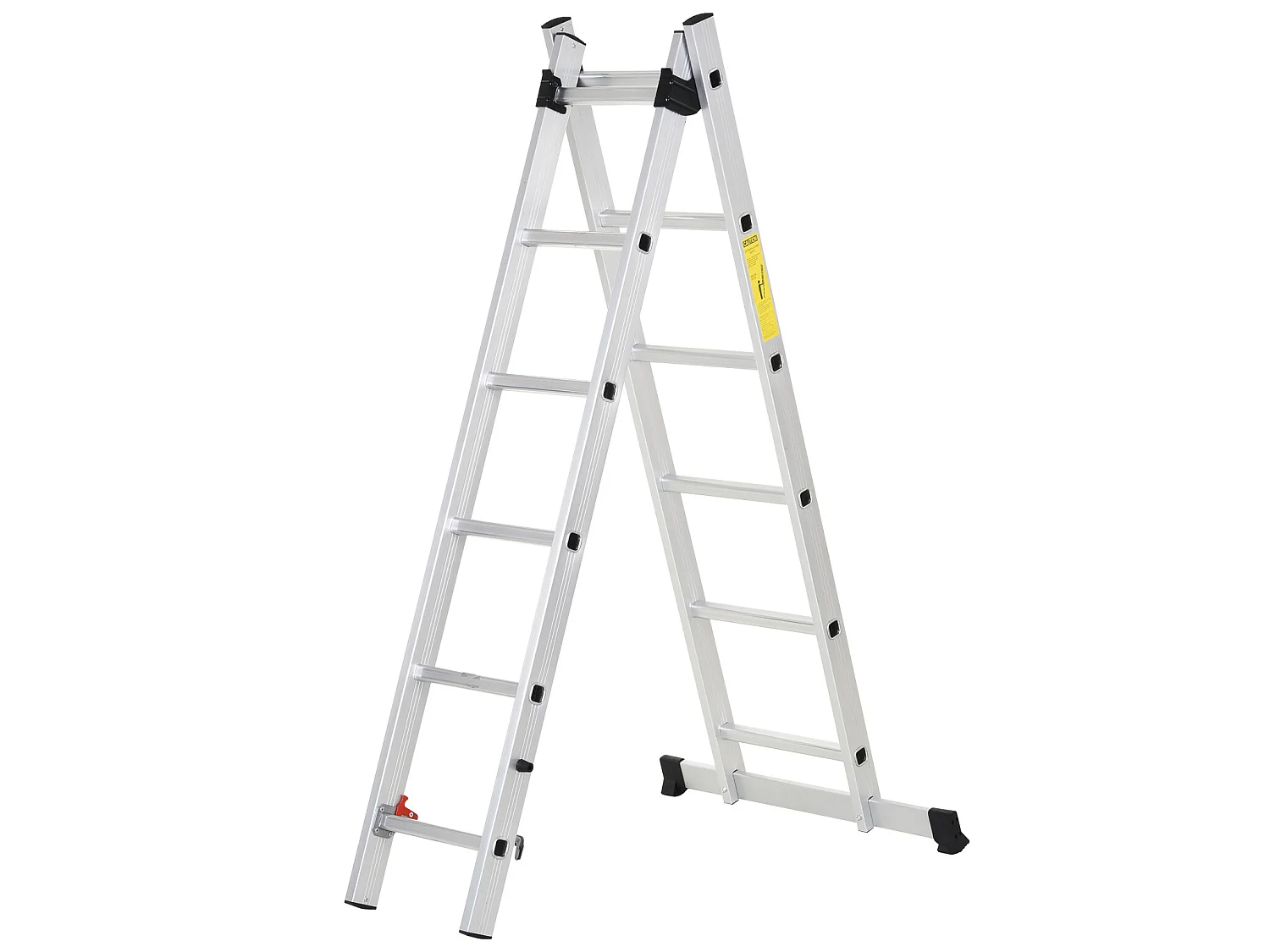 Escalera de aluminio plata 249x61x13 cm HOMCOM