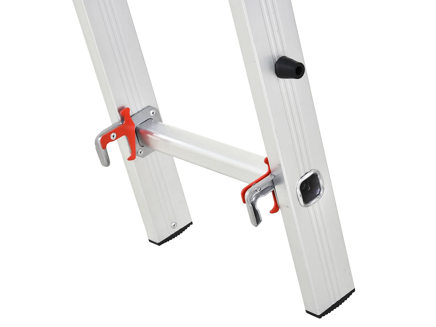 Escalera de aluminio plata 249x61x13 cm HOMCOM