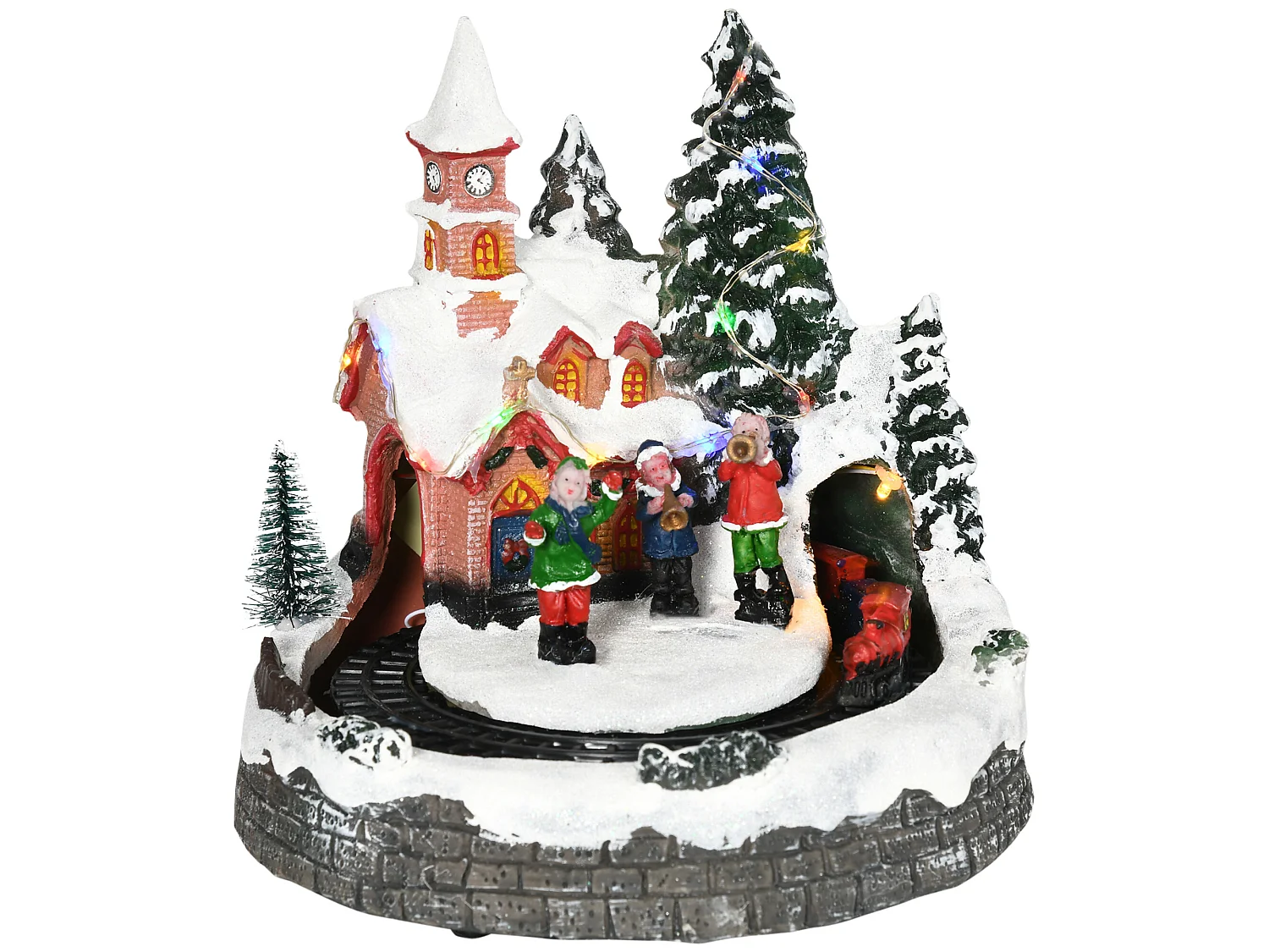 Pueblo navideño multicolor 20x19.5x20 cm HOMCOM