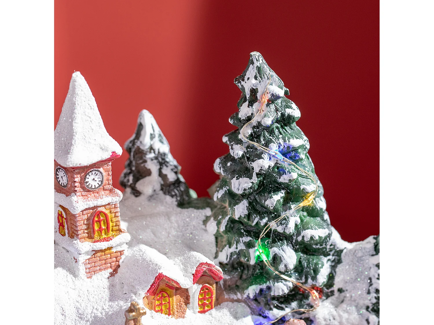 Pueblo navideño multicolor 20x19.5x20 cm HOMCOM