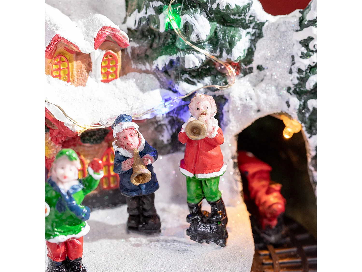 Pueblo navideño multicolor 20x19.5x20 cm HOMCOM