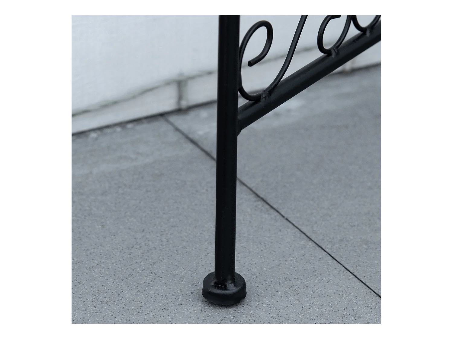 Soporte de metal para plantas negro 60x22x65 cm Outsunny