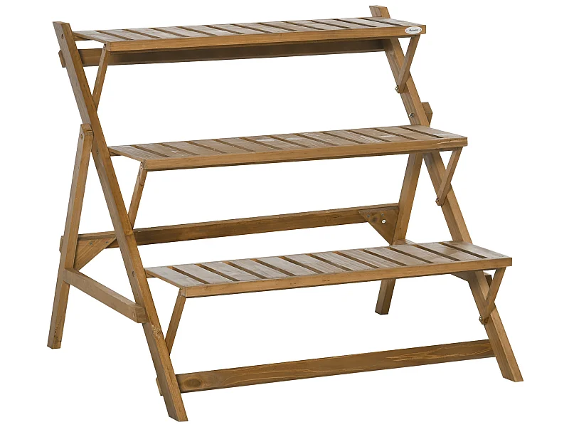 Estantería para plantas marrón 101x83x88 cm Outsunny
