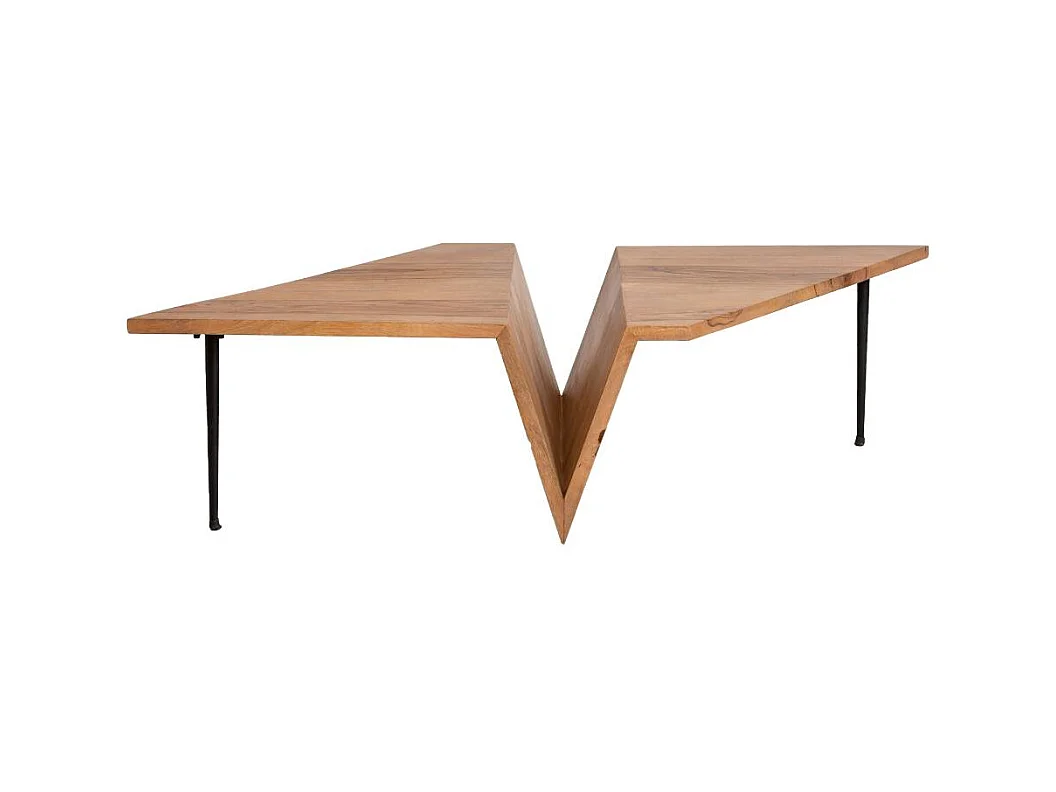 Mesa de centro de madera de mango Letizia con almacenamiento
