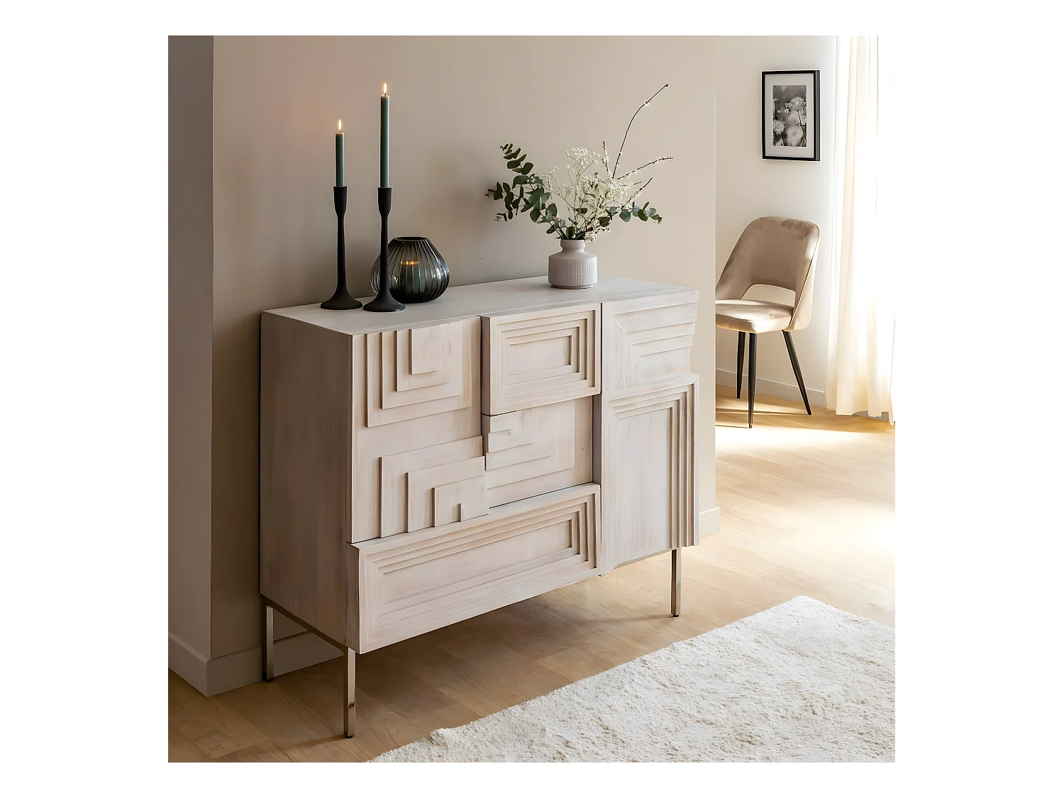Petit buffet en bois de manguier Tristan