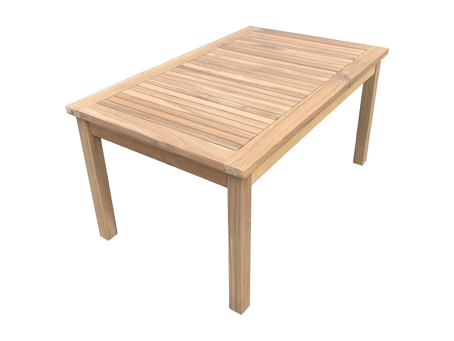 Salon de jardin en acacia 4 places GOA - coussins gris - HAPPY GARDEN