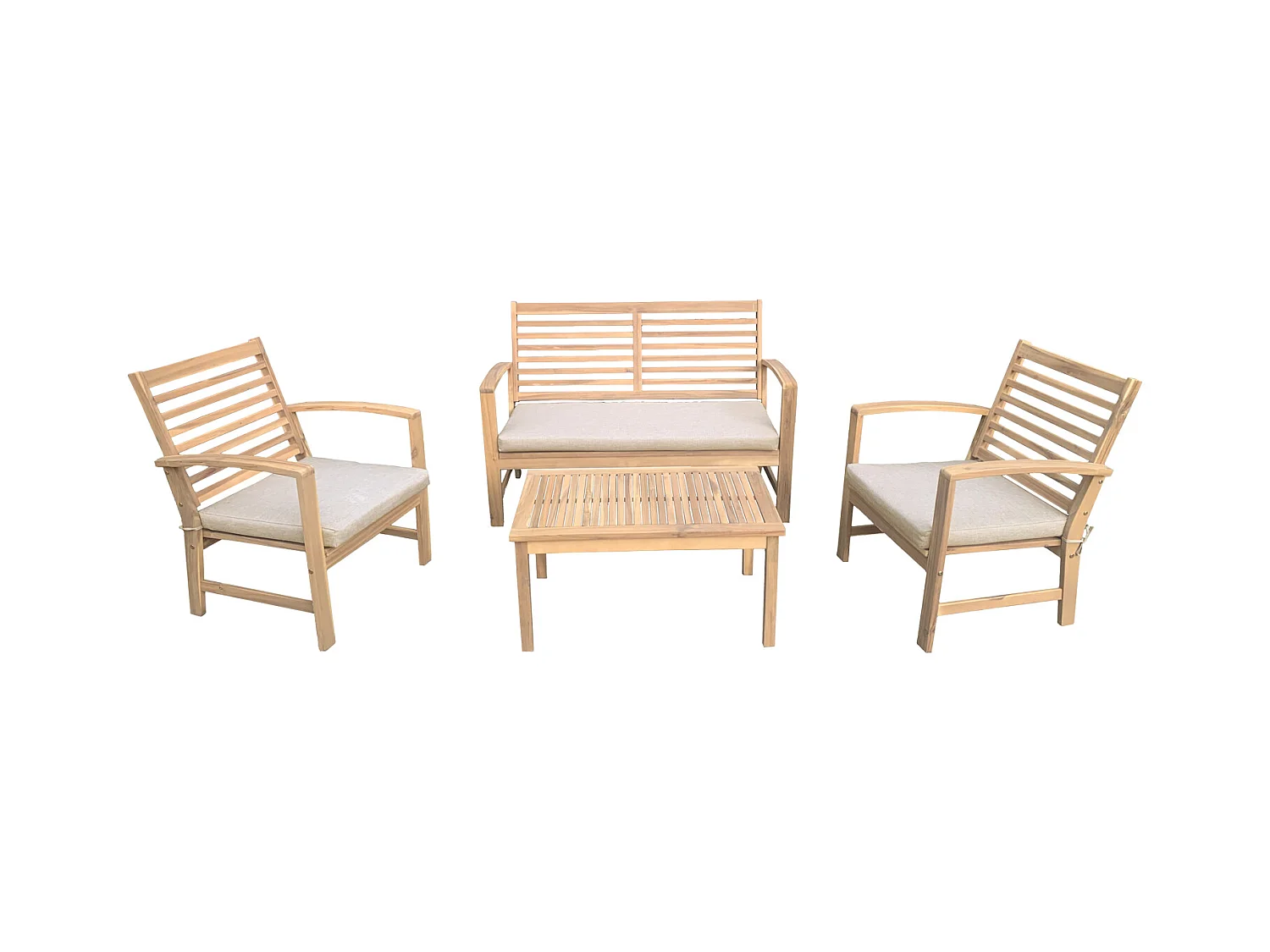Acacia tuinmeubelset GOA 4 zits - zandkussens