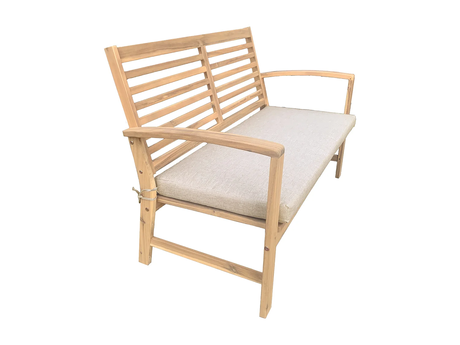 Set di mobili da giardino in acacia GOA 4 posti - cuscini sabbia