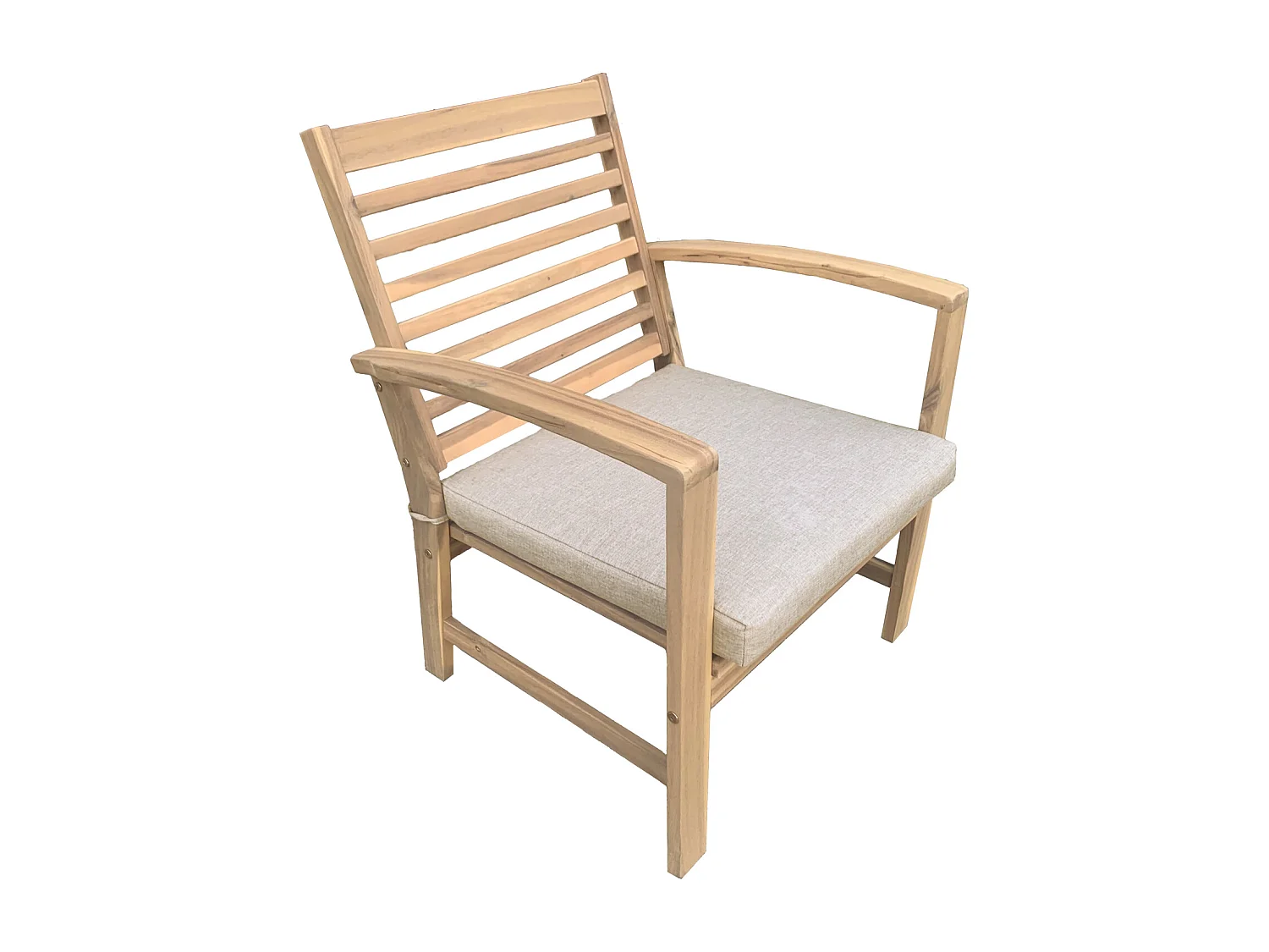 Set di mobili da giardino in acacia GOA 4 posti - cuscini sabbia