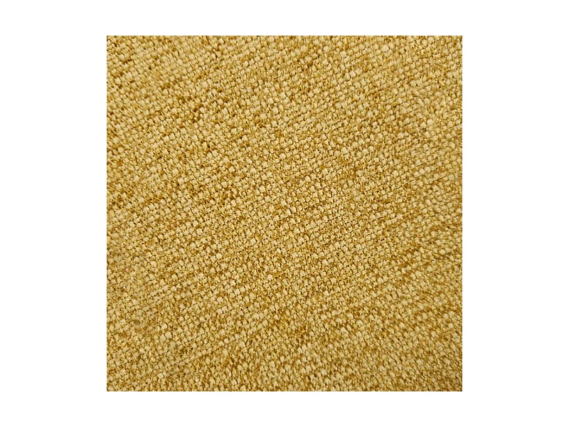 Fauteuil avec coussins tissu chiné jaune et pieds métal noir - BOON