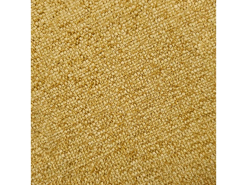 Fauteuil avec coussins tissu chiné jaune et pieds métal noir - BOON