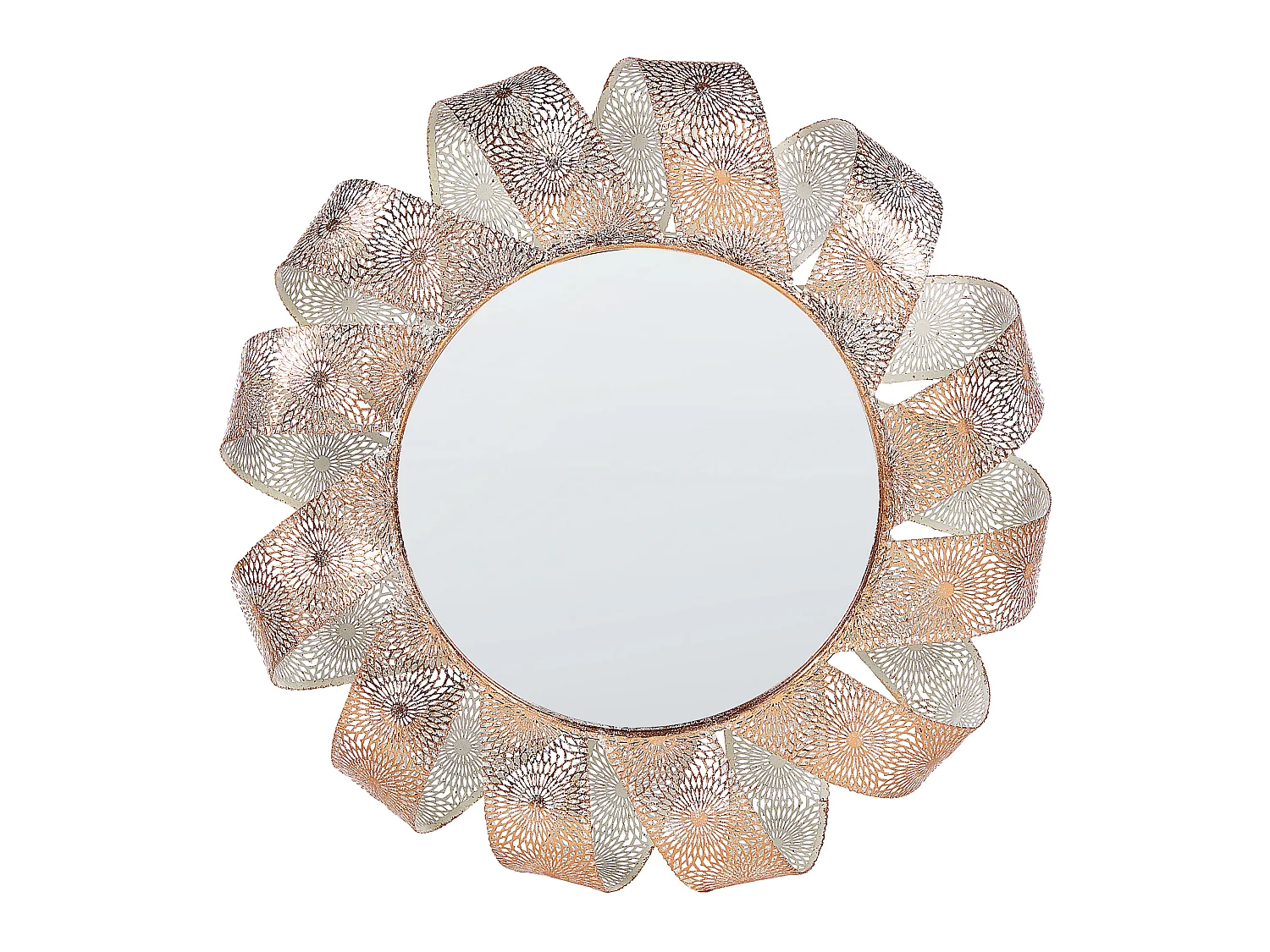 Miroir MANGALORE 54 cm 54 cm Métal Blanc