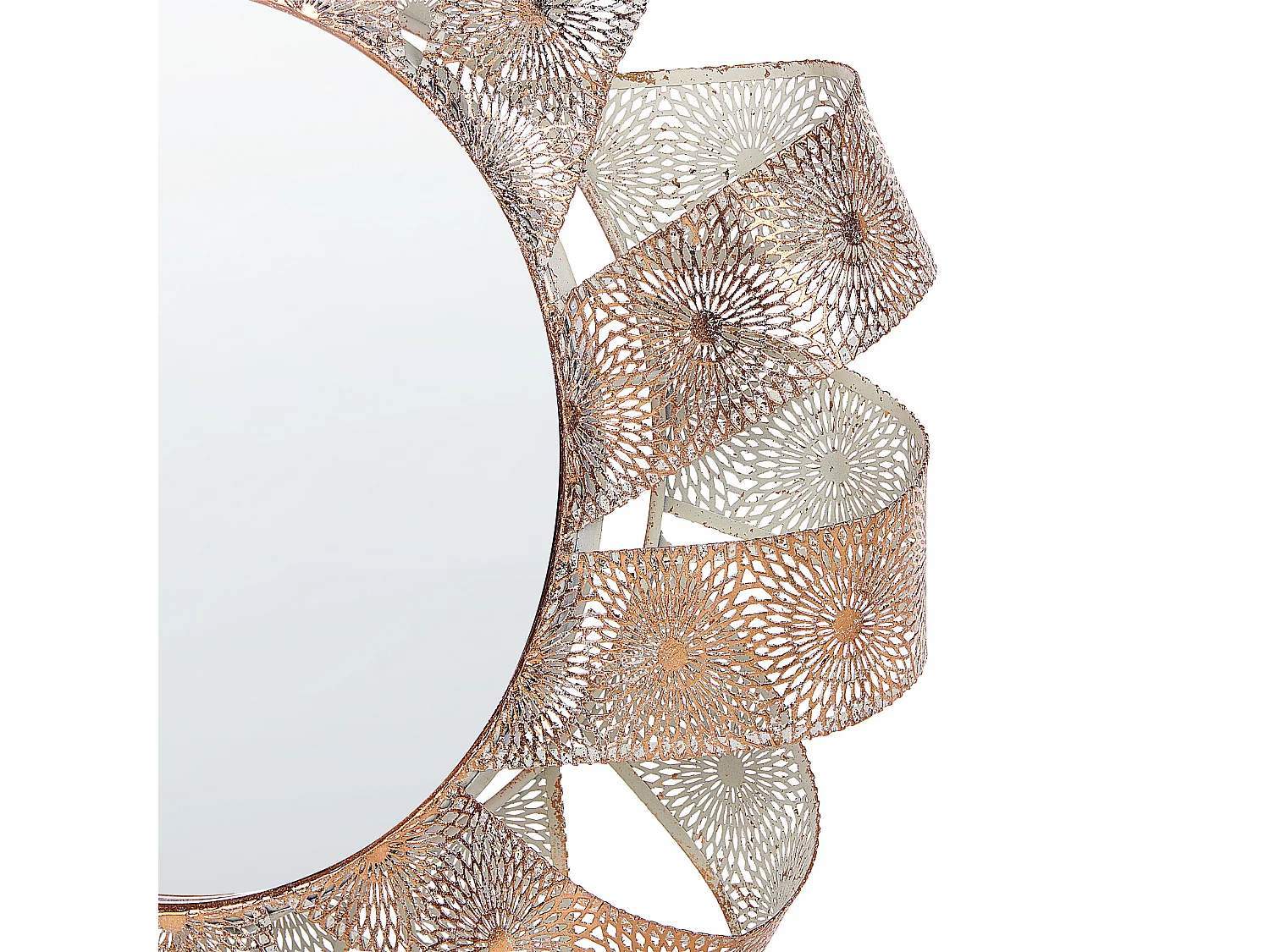 Miroir MANGALORE 54 cm 54 cm Métal Blanc