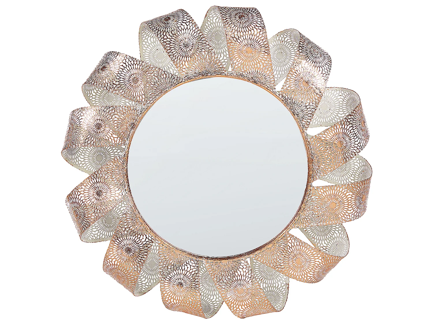 Miroir MANGALORE 54 cm 54 cm Métal Blanc