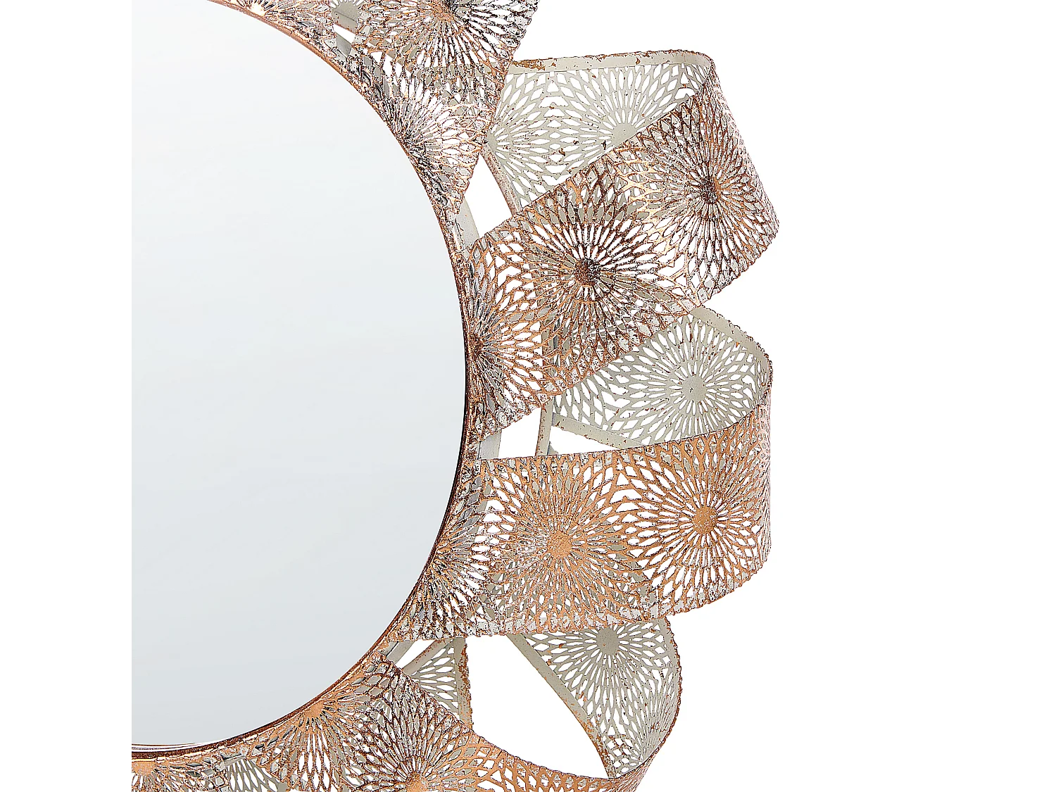 Espejo MANGALORE 54 cm 54 cm Metal Blanco