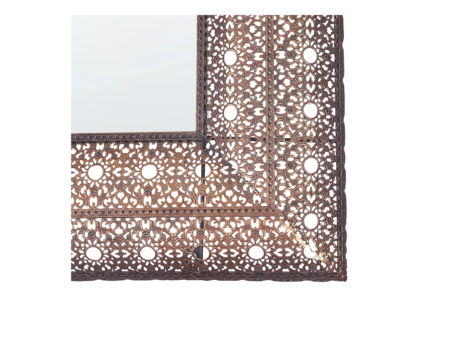 Miroir DEHRADUN 69 cm 90 cm Métal Cuivré