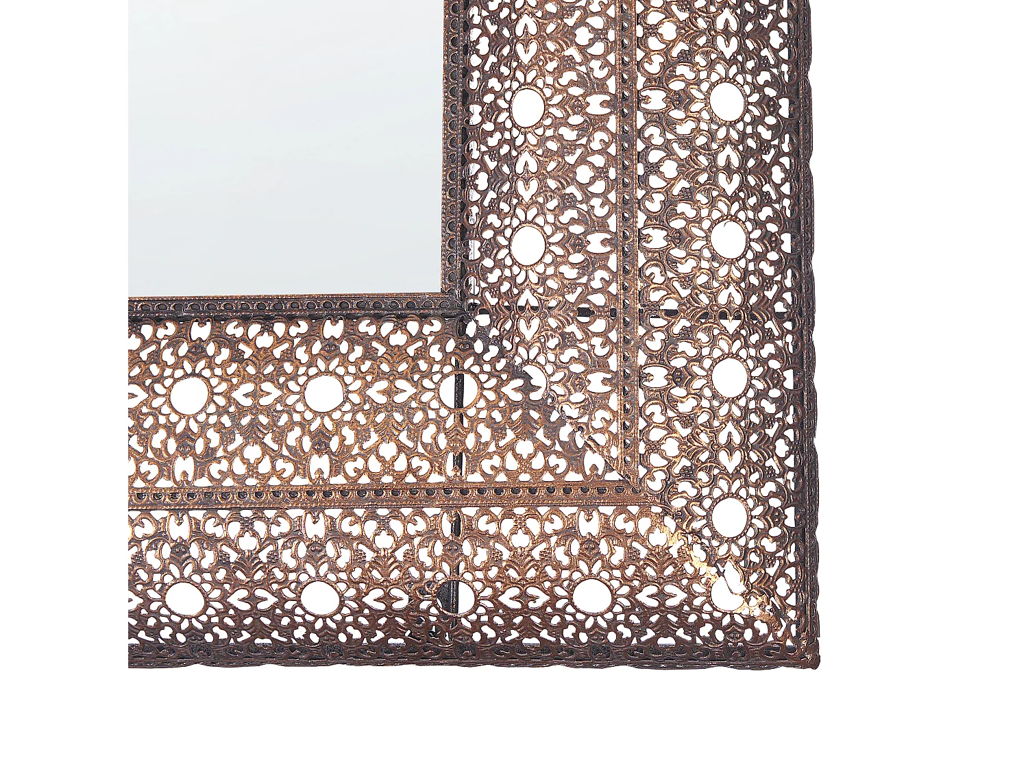 Miroir DEHRADUN 69 cm 90 cm Métal Cuivré