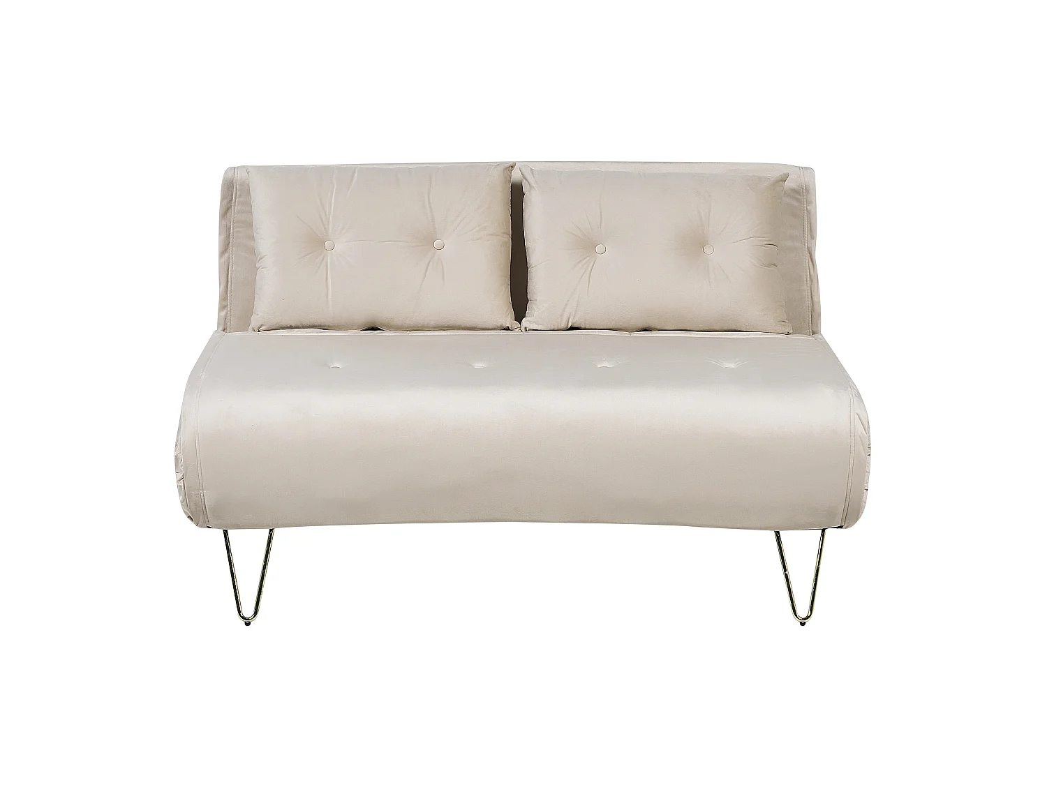 Canapé-lit 2 places VESTFOLD Velours Beige