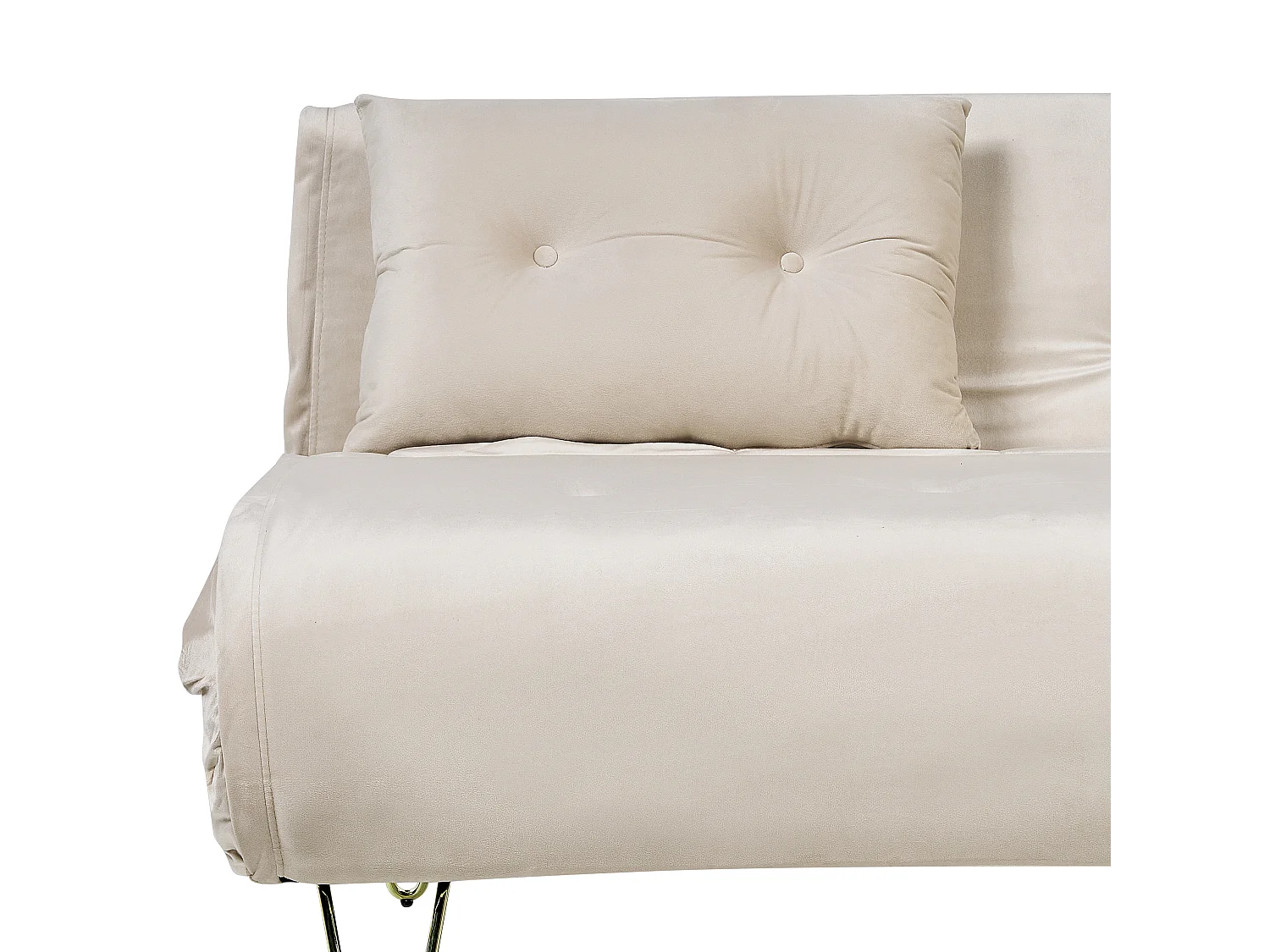 Slaapbank VESTFOLD Fluweel Beige 2-zitter