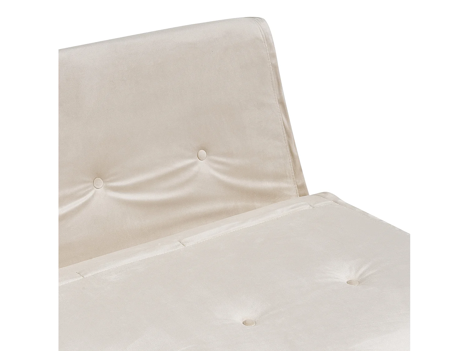 Slaapbank VESTFOLD Fluweel Beige 2-zitter