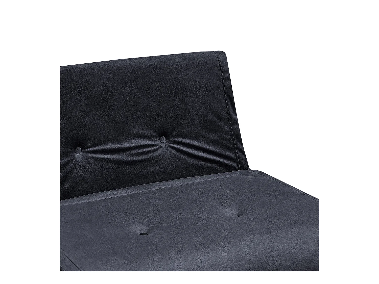 2-Sitzer Sofa schwarz Samtstoff mit Schlaffunktion und Zierkissen Vestfold