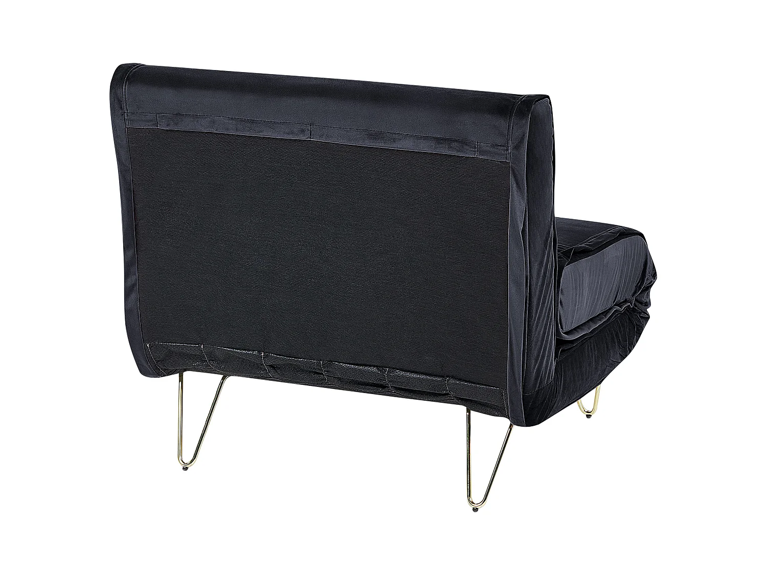 Divano letto singolo VESTFOLD Velluto Nero