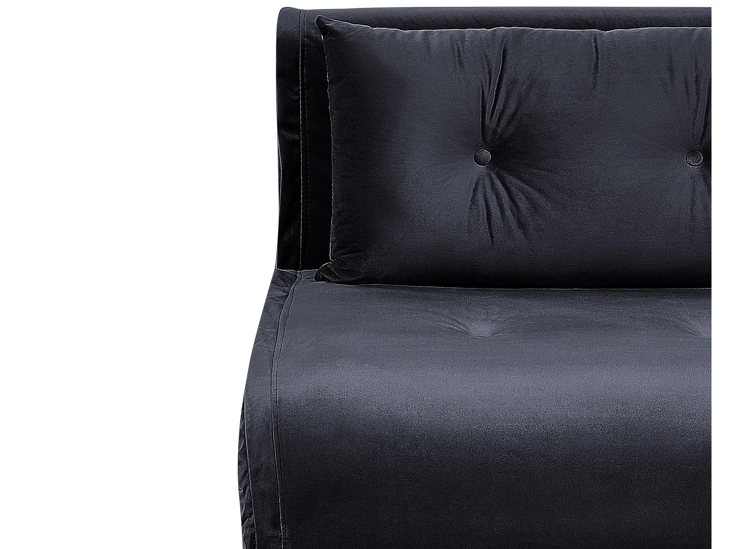 Divano letto singolo VESTFOLD Velluto Nero