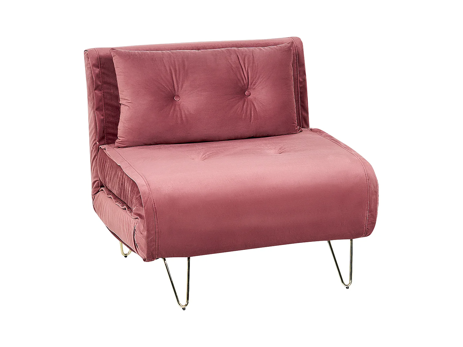 Sofá cama individual VESTFOLD Terciopelo Rosa
