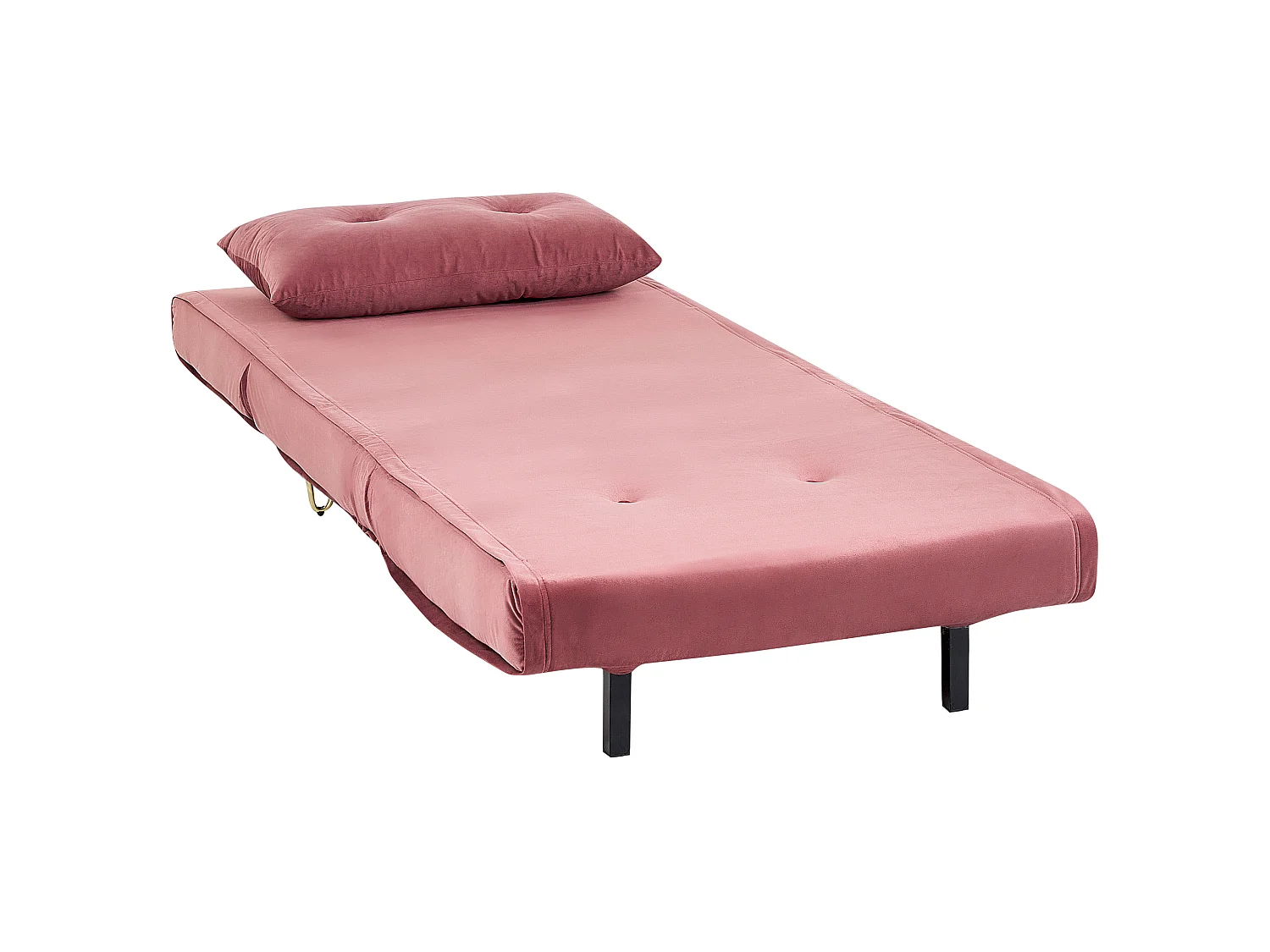 Fauteuil convertible VESTFOLD Velours Rose