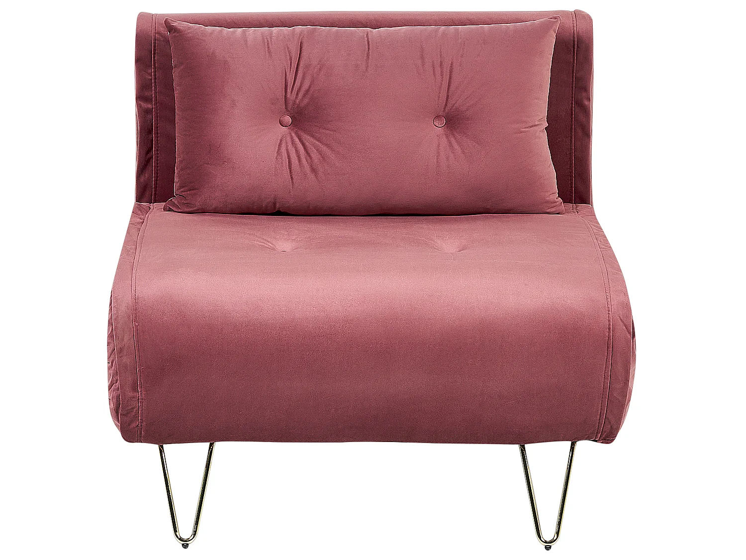 Fauteuil convertible VESTFOLD Velours Rose