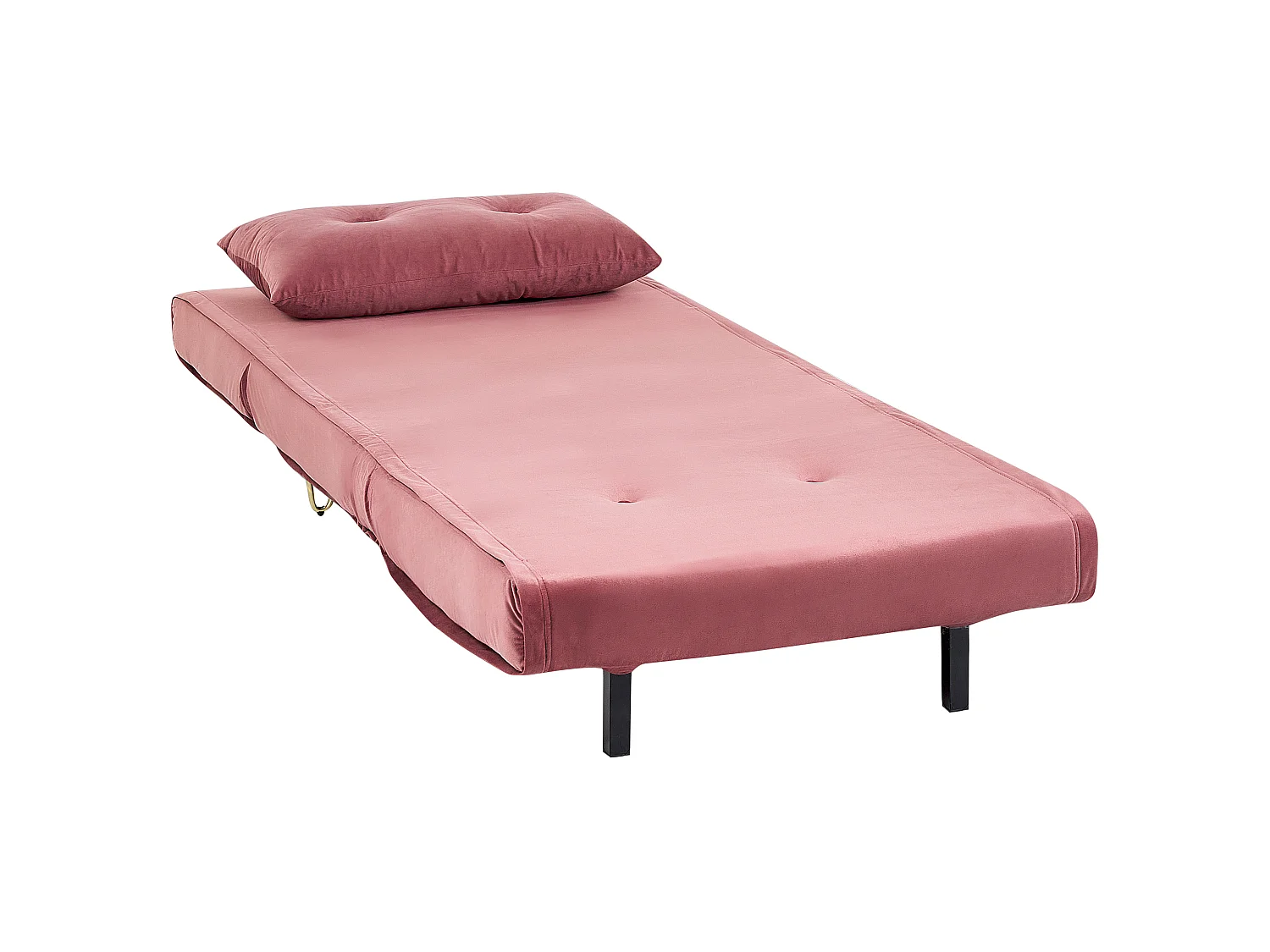 Fauteuil convertible VESTFOLD Velours Rose