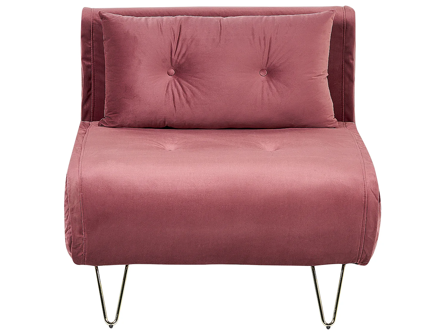 Fauteuil convertible VESTFOLD Velours Rose