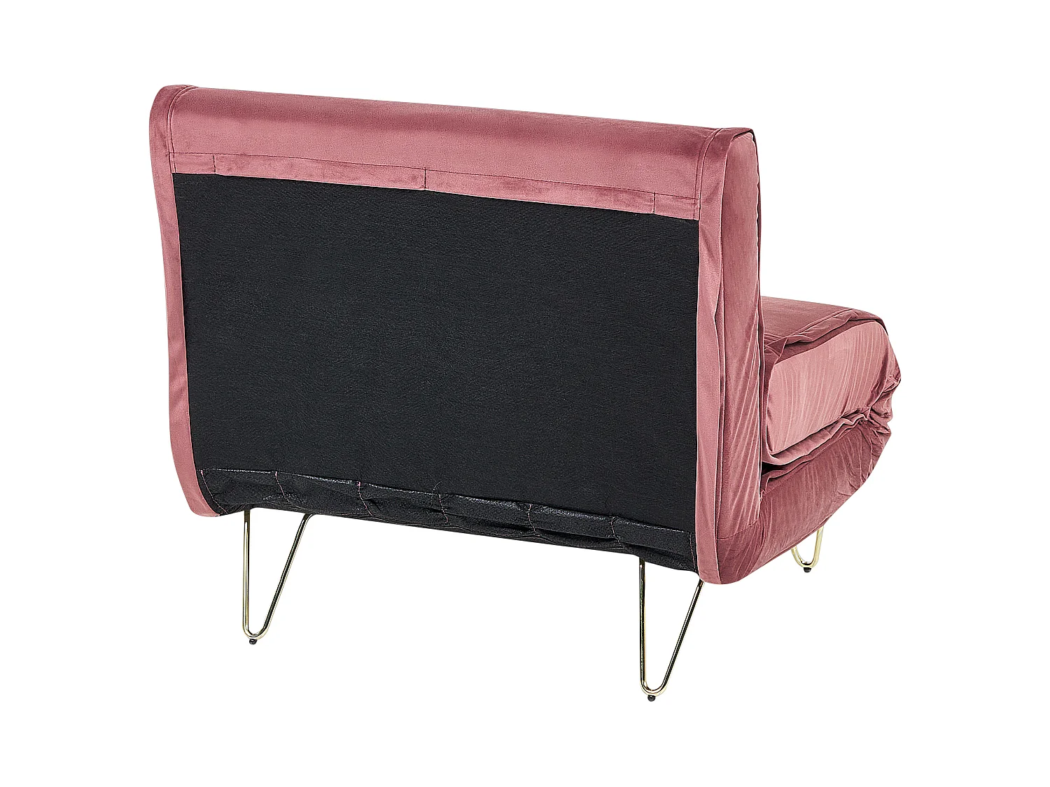 Fauteuil convertible VESTFOLD Velours Rose